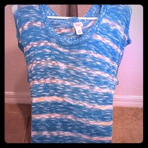 Charming Charlie striped short sleeve sweater‎ EUC